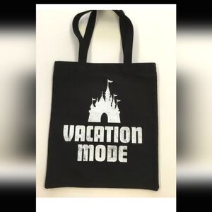 Disney Vacation Mode Black Canvas Tote